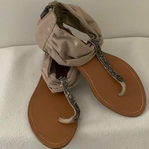 “All That Glitters Is Gold” flat sandals